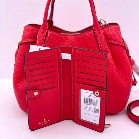 Kate Spade Dumping Small Satchel and Wallet Set Heirloom Tomato - Picture 4 of 13